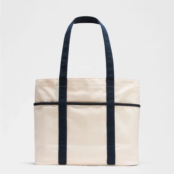 NWOT lululemon multi-pocket canvas tote collegiate - Picture 3 of 6